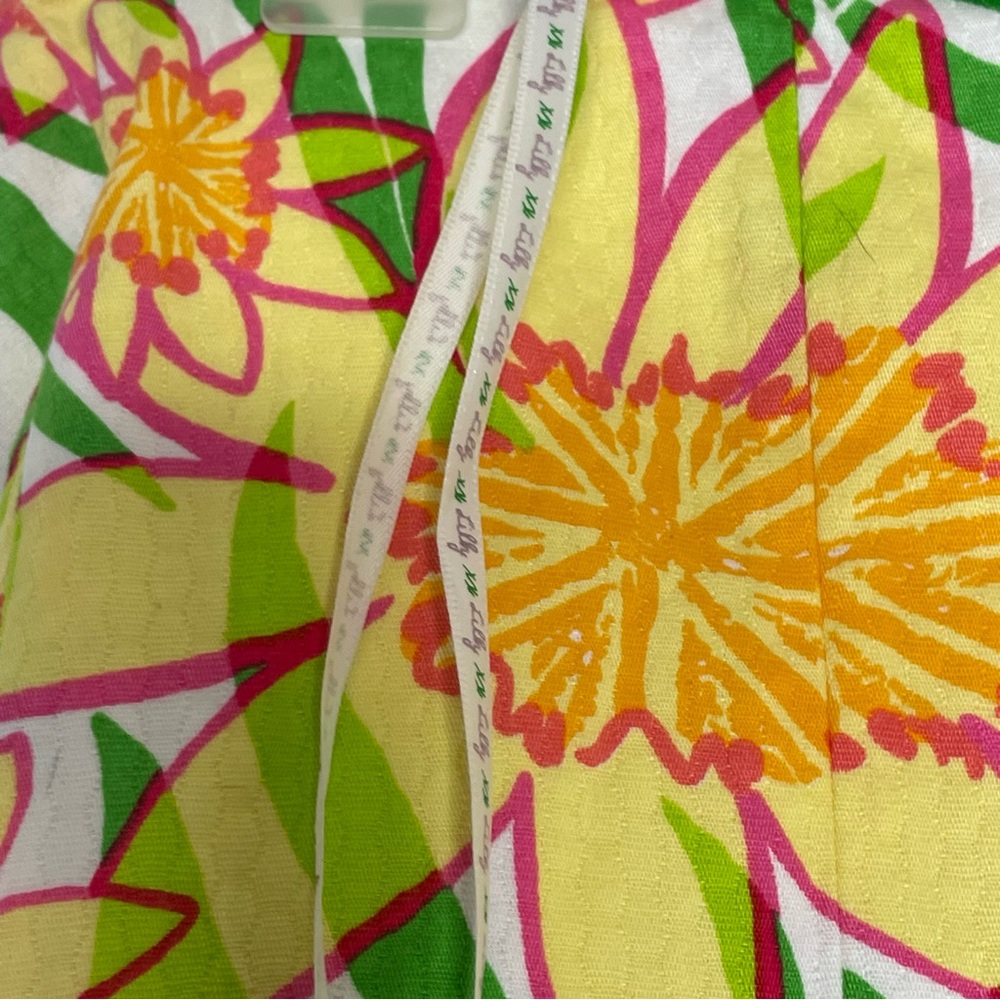 Lilly Pulitzer Wyatt Daffies “Daffodil Floral" Strapless dress pockets Size 12 - Picture 9 of 14
